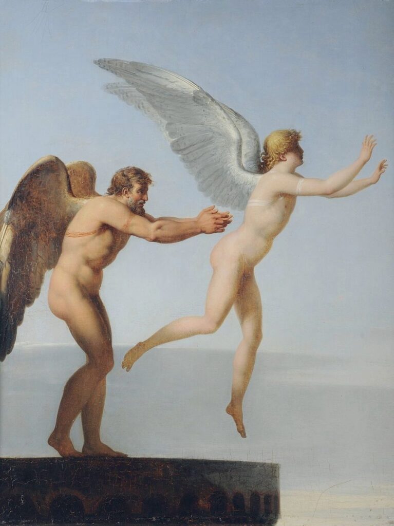 Ícaro y Dédalo. Charles Paul Landon. 1761 - 1826. Museo de Bellas Artes y Encajes de Alençon.